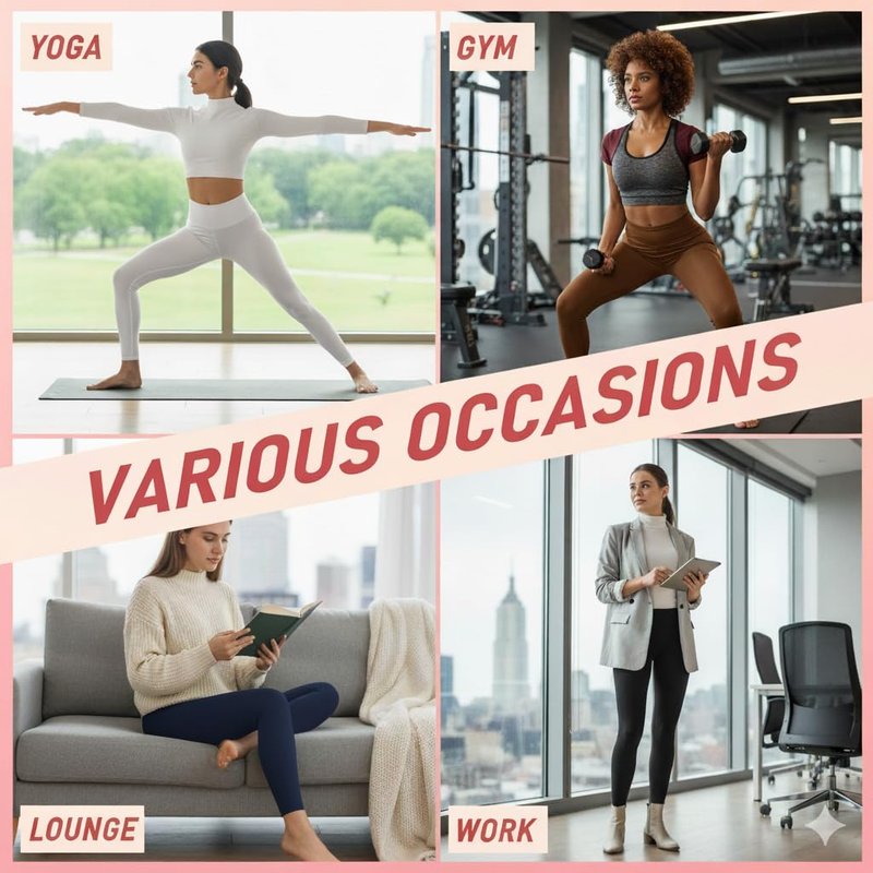 High Waisted Leggings for Women with Pockets - Tummy Control No See-Through Yoga Pants for Workout Running