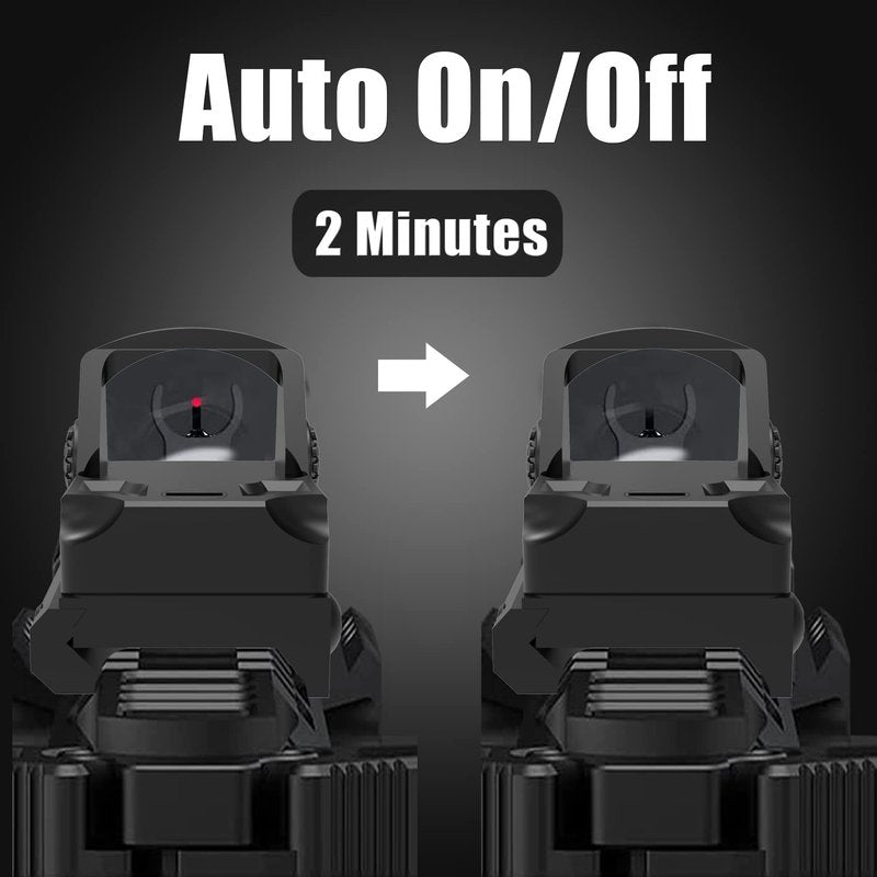 UUQ Mini Reflex Red Dot Sight Shake Awake Optic Sight for Rifles, Pistols and Shotguns 2MOA,12 Brightness Adjustment Red Dot Scope,Suitable for RMR or 20mm Picatinny Rail