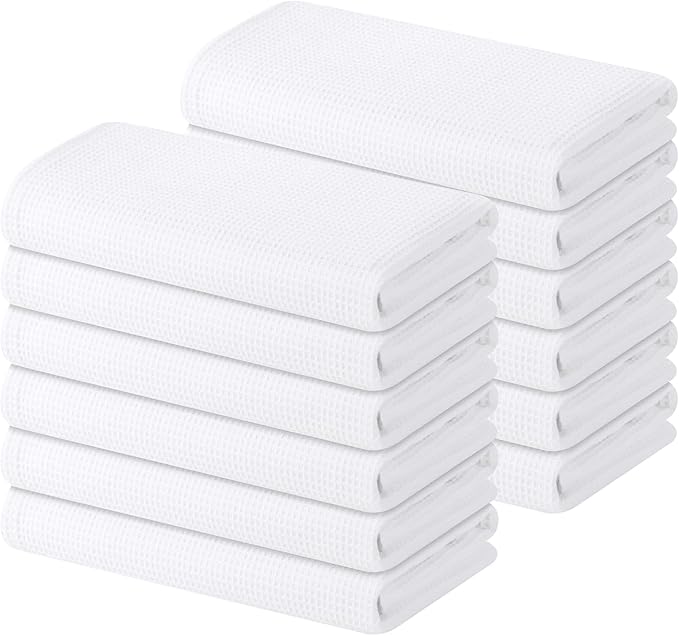 Homaxy 100% Cotton Waffle Weave Kitchen Towels