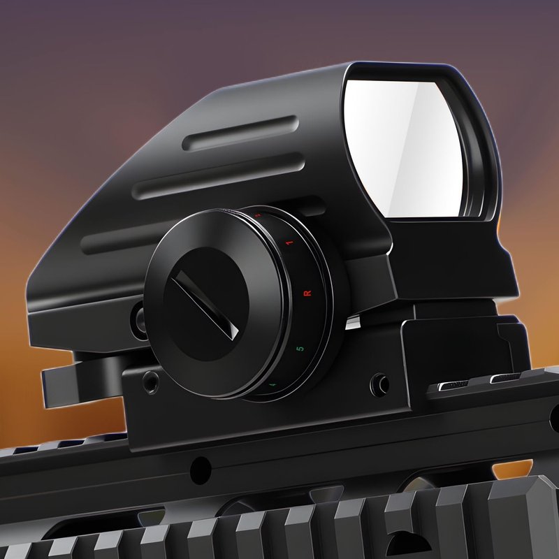 SVITVU Red Dot Sight, Red and Green, Reflex Rifle Scope Dot Sight with 4 Different Reticles, 20mm Rail Mount, Absolute Co-Witness (Reticles Red and Green)