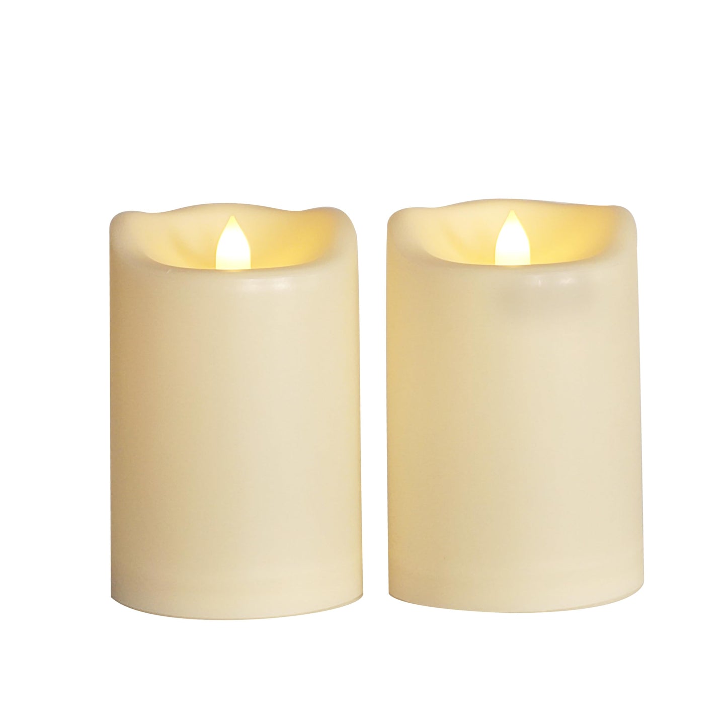 CANDLE CHOICE Waterproof Outdoor Flameless Candles with Remote Timer Large Realistic Flickering Battery Operated Electric LED Pillars Garden Patio Christmas Wedding Decorations 4”x6” 2 Pack