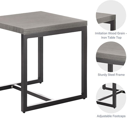 Rilyson Outdoor Wicker Patio Furniture Set - 6 Piece Patio Conversation Set with 2 Wicker Swivel Rocker Chairs,2 Rattan Ottoman,1 Side Table and 1 Couch,Thick Cushions,Deep Seating(Mixed Grey/Blue)