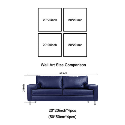 Wieco Art Architectures Modern 4 Panels Giclee Canvas Prints Europe Buildings Black and White Landscape Pictures Paintings on Canvas Wall Art Ready to Hang for Bedroom Home Office Decorations