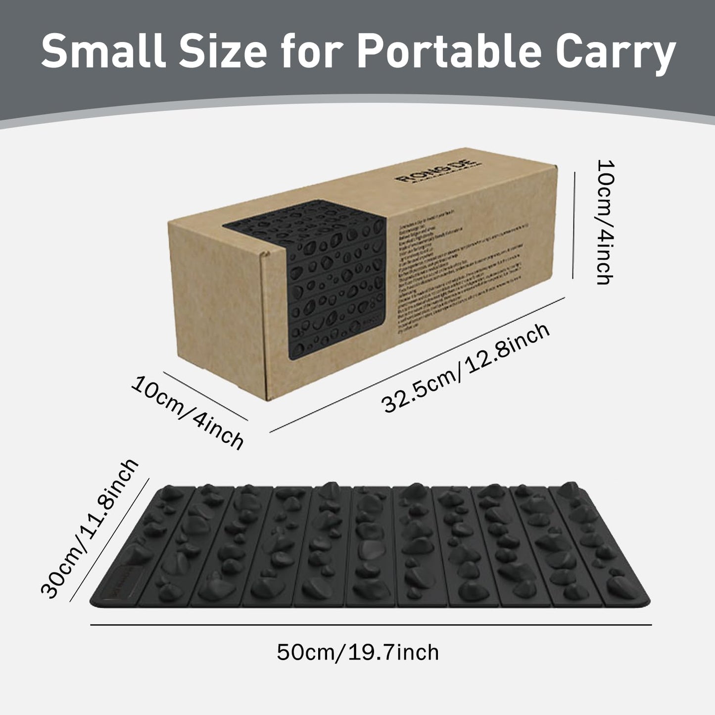 iLivin Portable Feet Acupressure Mat, Foldable Foot Massager Mat, Pressure Point Massage Pad, Anti Fatigue Office Standing Desk Pad, Stand Up Pad, Relieve Foot Pain