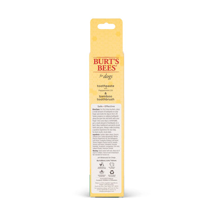 Burt's Bees for Pets Naturally Derived Oral Care Kit - Dog Dental Kit with Toothpaste & Bamboo Toothbrush - Dog Toothbrush and Toothpaste with Honeysuckle & Peppermint Oil, Fresh Mint Flavor (2.5 oz)