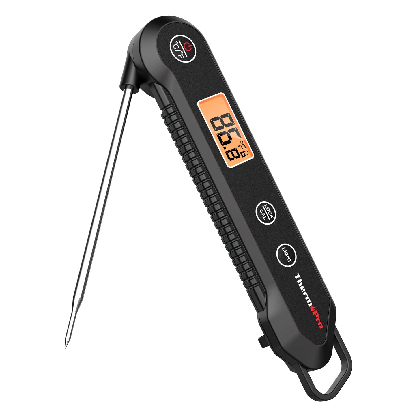 ThermoPro Digital Instant Read Meat Thermometer for Grilling Waterproof Kitchen Food Thermometer with Calibration & Backlight Smoker Oil Fry Candy Thermometer with Temperature Indicators