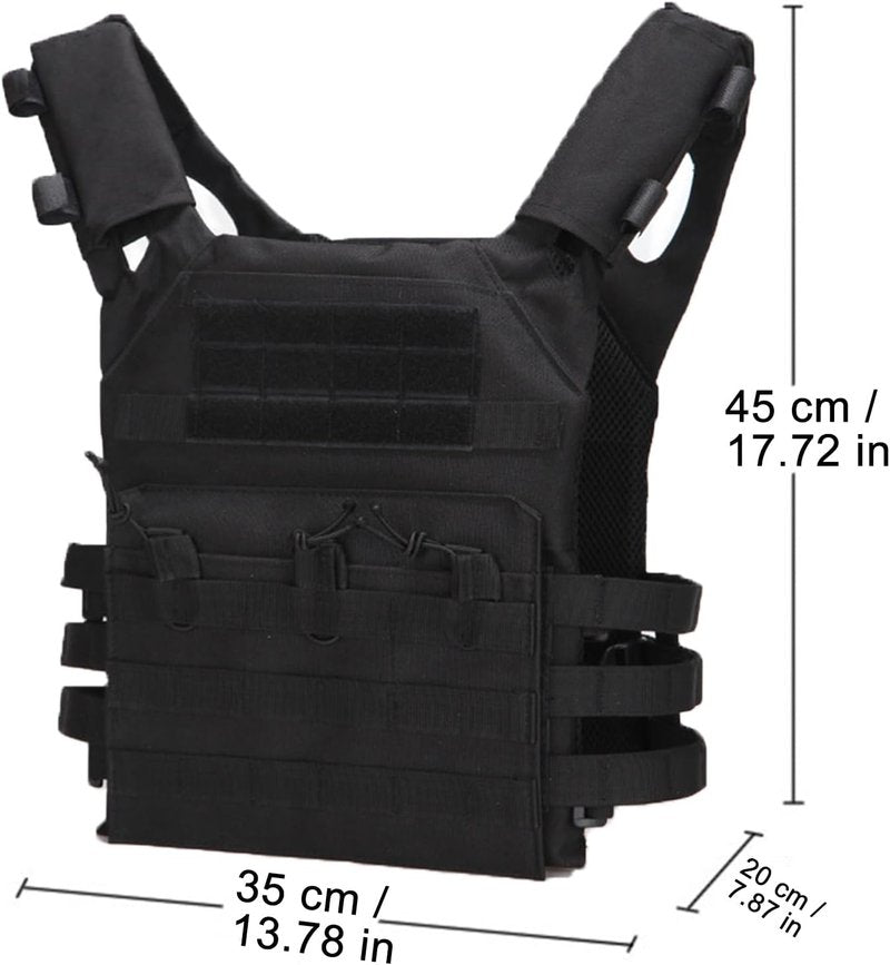 Tactical Vest Set for Men | Airsoft Paintball Gear - Durable Black Design