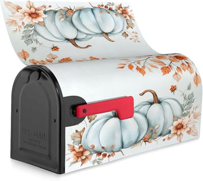 DADABULIU Mailbox Covers Pumpkin Fall Leaf Thanksgiving Magnetic Letter Post Box Cover Standard Size 25.5 x 21 Inch Garden Yard Home Decorative