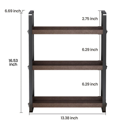 Bathroom Counter Organizer,Bathroom Countertop Organizer,Counter Shelf,Countertop Storage,Organization and Storage,Makeup Shelf,Sink Caddy(Brown 3 Tier)