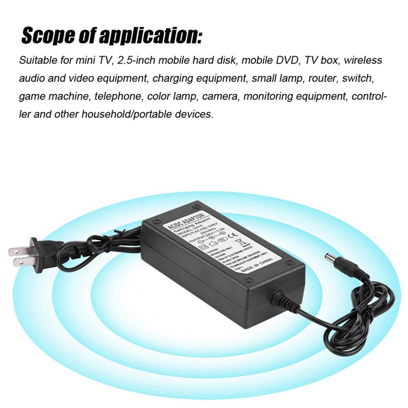 Switching Adapter 24V 1.5A AC, High Efficiency Power Supply with Wide Input Voltage Range, Short Circuit Protection, Anti Interference, for Electric Scooter