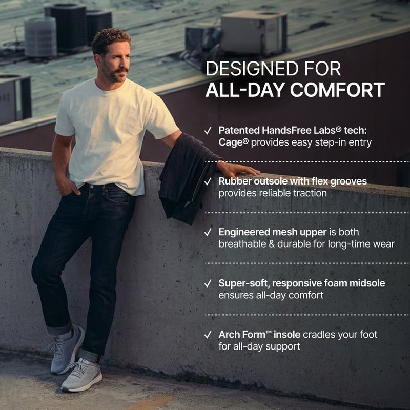 Kizik Athens 2 Slip On Shoes for Men: Comfortable All-Day for Walking, Gym, or Casual Wear, Wide Toe Box Available, Slip in & Stand Out, Hands Free - Alloy M10.5