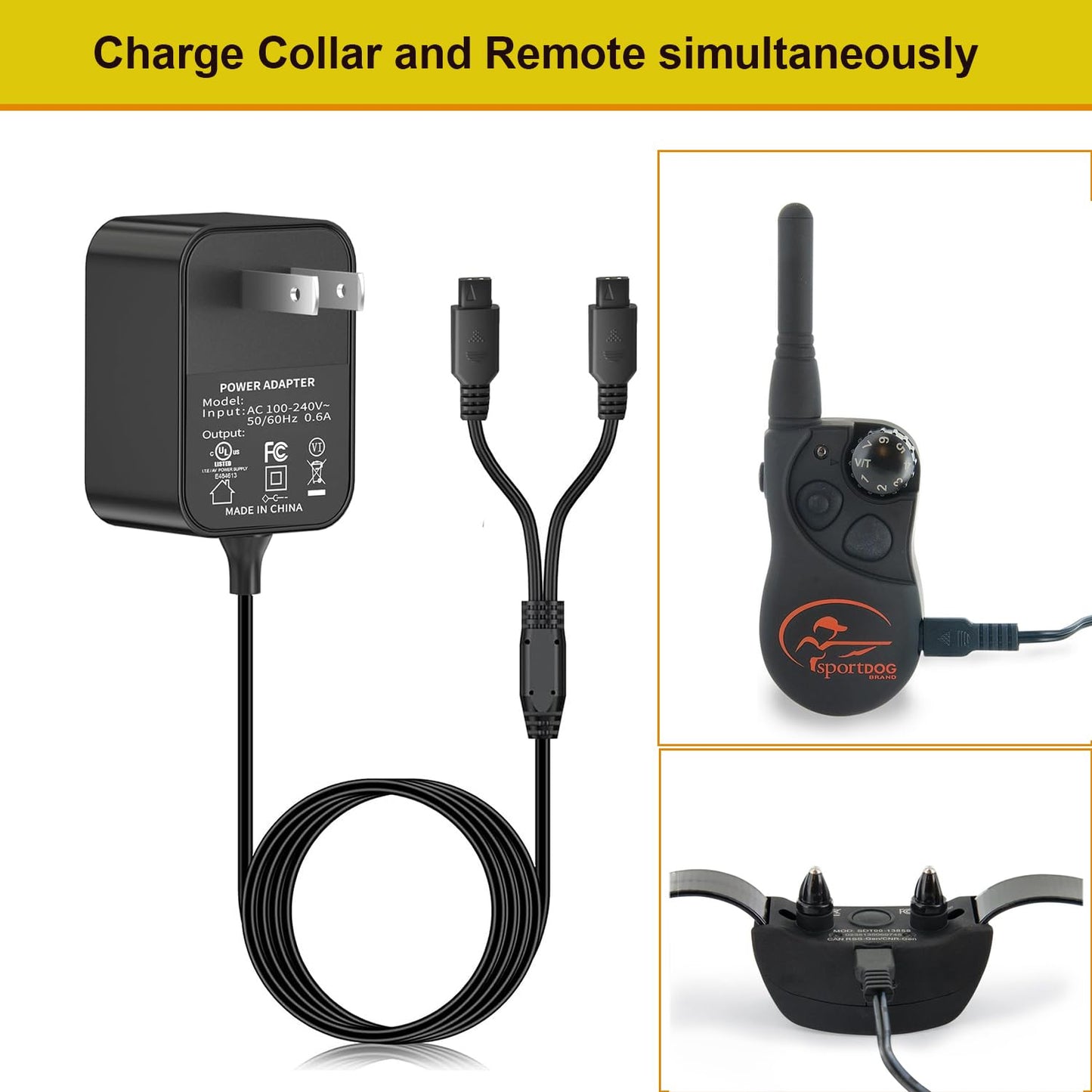 5V Charger Replacement for SportDOG Charging Adaptor Compatible with SportDOG Collar SD-425 SD-425S SD-425CAMO and SD-825 SD-825X Remote Trainer