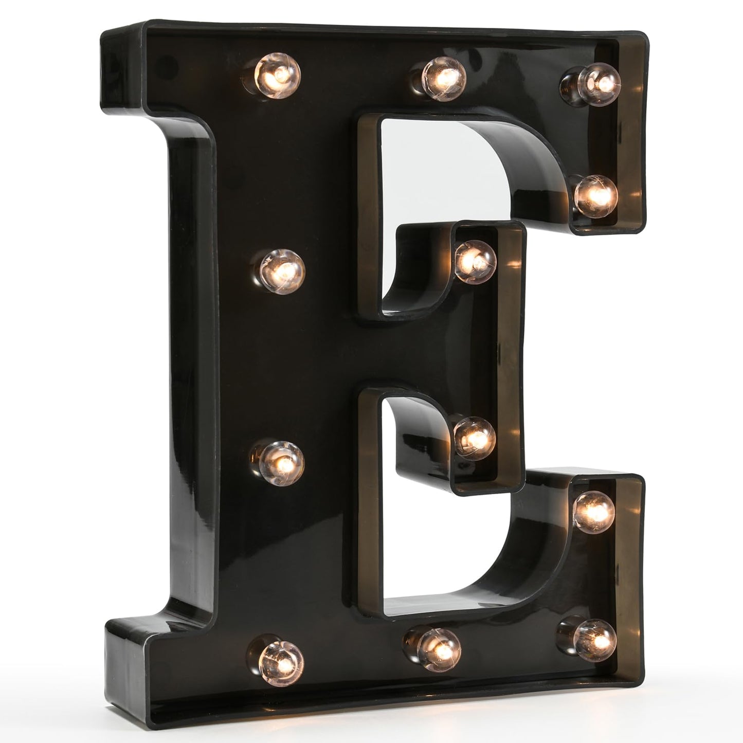 OYCBUZO Light Up Black Alphabet Marquee Letters Sign LED Marquee Number Lights Sign for Night Light Home Bar Christmas Lamp Birthday Party Wedding Decoration E