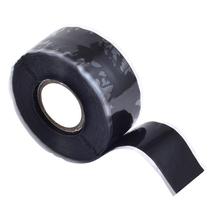 APORNI Self Sealing Fusing Silicone Tape,1 in Wide 16.5 Feet Heavy Duty & Leak Proof Rubber Waterproof Hose Tape Pipe for Water Emergency Pipeline Repair Cable Winding Insulating Red