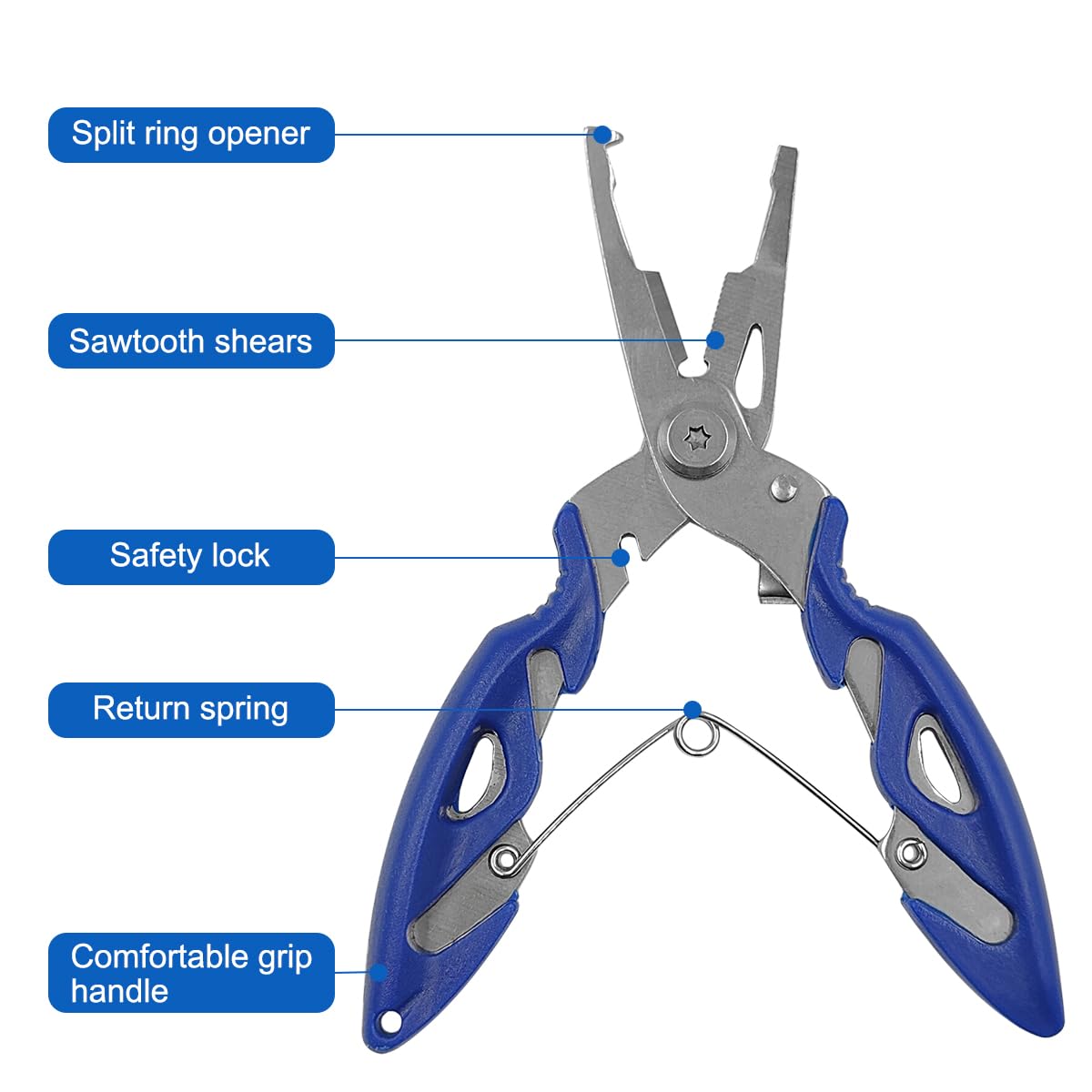 SourceTon 400 PCS Heavy Duty Split Ring Kit with 2 Pliers - High Strength Stainless Steel Lure Connectors (5 Sizes: 5-9mm, 30-95lb) for Saltwater & Freshwater Fishing Tackle