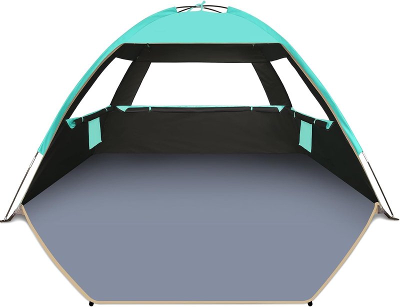 Beach Tent Sun Shelter for 3-10 People | UPF 50+ UV Protection, Lightweight & Easy Setup