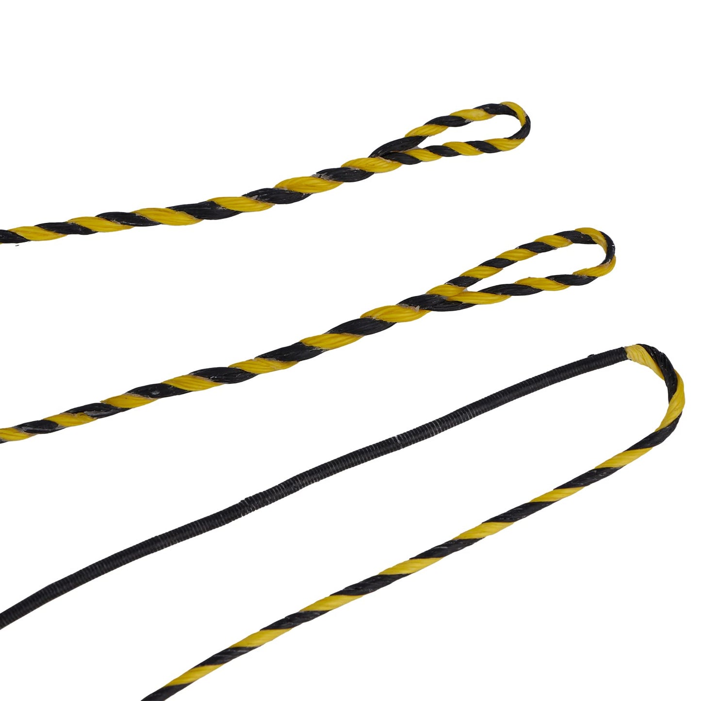 TOPARCHERY 57" Actual Length Mulcolor Flemish Fast Flight Plus Replacement Recurve Bowstring Bow String by Traditional Bow Archery Products (Black & Yellow)