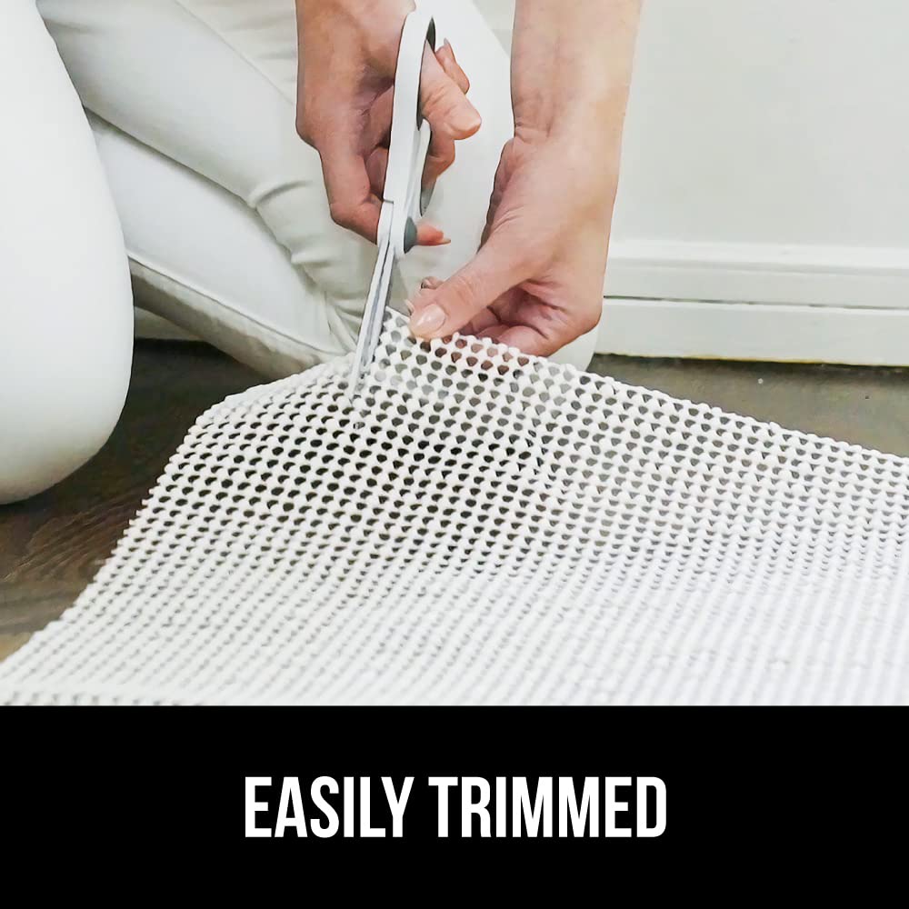 GORILLA GRIP® Strong Rug Pad Gripper, 8x10 FT, US Designed, Grips Help Keep Area Rugs Safe and in Place, Slip and Skid Resistant Pads for Hard Floors, Under Carpet Mat Cushion and Hardwood Protection