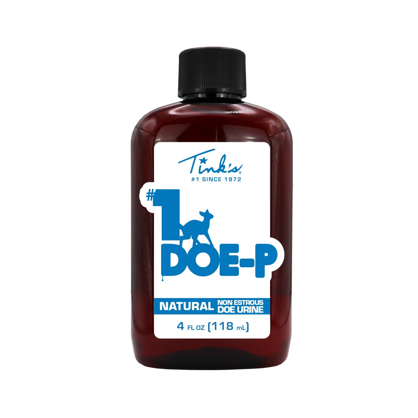 TINK'S #1 Doe-P Calming Deer Attractant | Liquid Non-Estrous Doe Urine Scent for Hunting (4 fl oz) - Superior & Long Lasting Doe Urine Hunting Scents - Hunting Lure/Attractant - Advanced Deer Lure