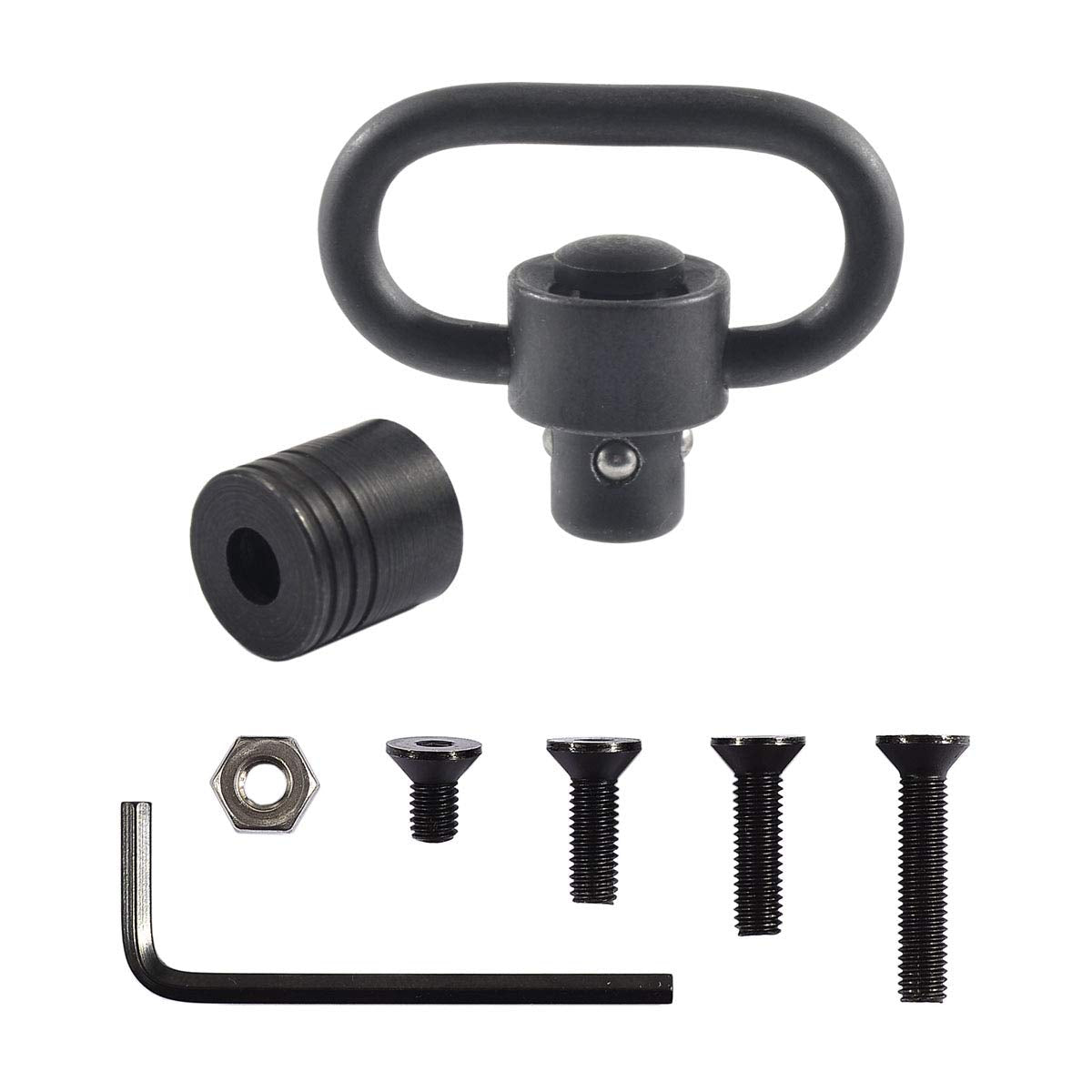 JIALITTE QD 1.25 Inch Swivels Mount Quick Detach Loop Base Kit with 4 Screws + 1 nut + 1 Wrench