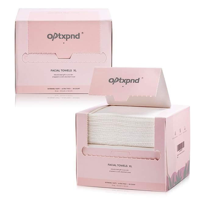 2Pack Disposable Face Towel Facial Cloth Thicker Large Size 10"X12" Towelettes