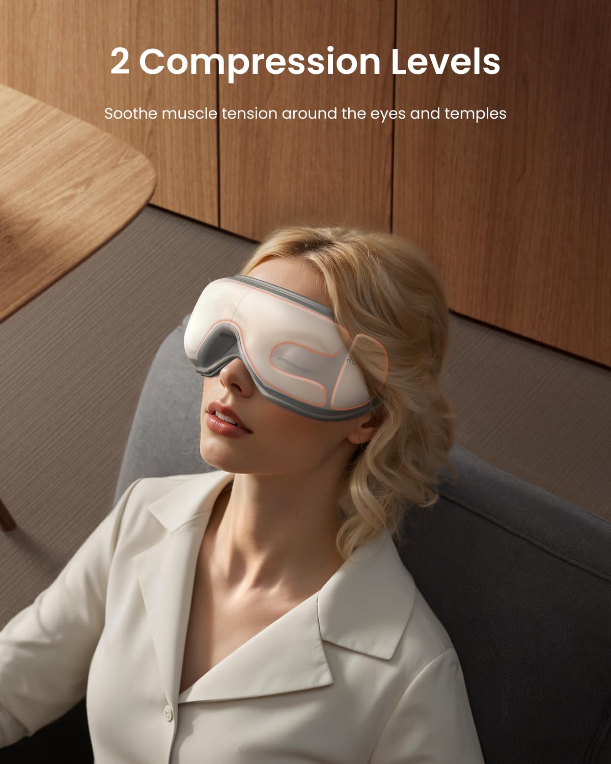RENPHO Eyeris 1 Eye Massager with Remote, Birthday Christmas Gifts for Women Men Her Him, Sleep Mask with Heat, Compression, Headache Massager Scalp for Strain Relief, Migraine Relief, Reduce Stye Eye