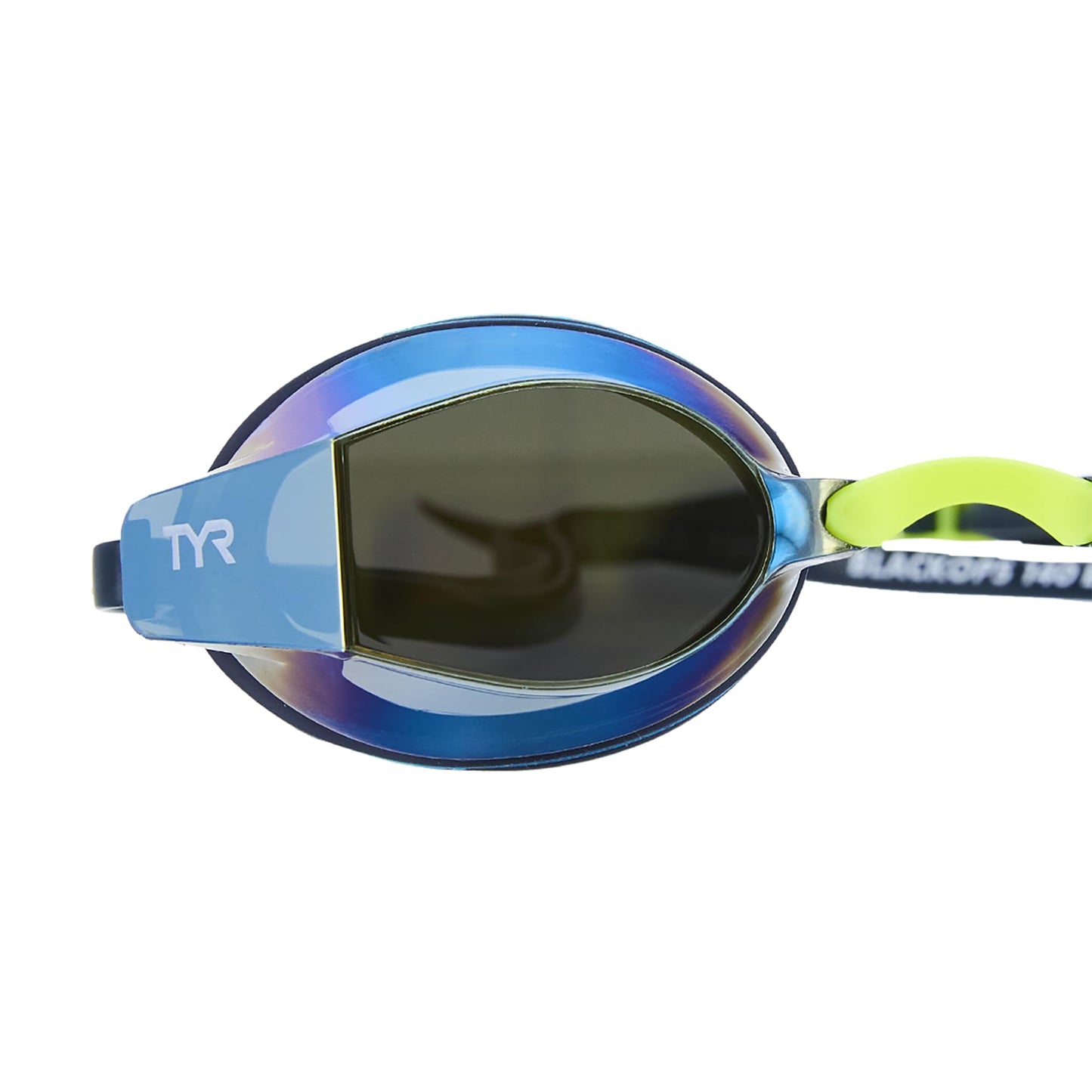 TYR Blackops 140 EV Racing Goggles – Mirrored Swim Goggles for Men & Women, Anti-Fog, UV Protection, Low Profile Competitive Swimming (Gold/Navy)