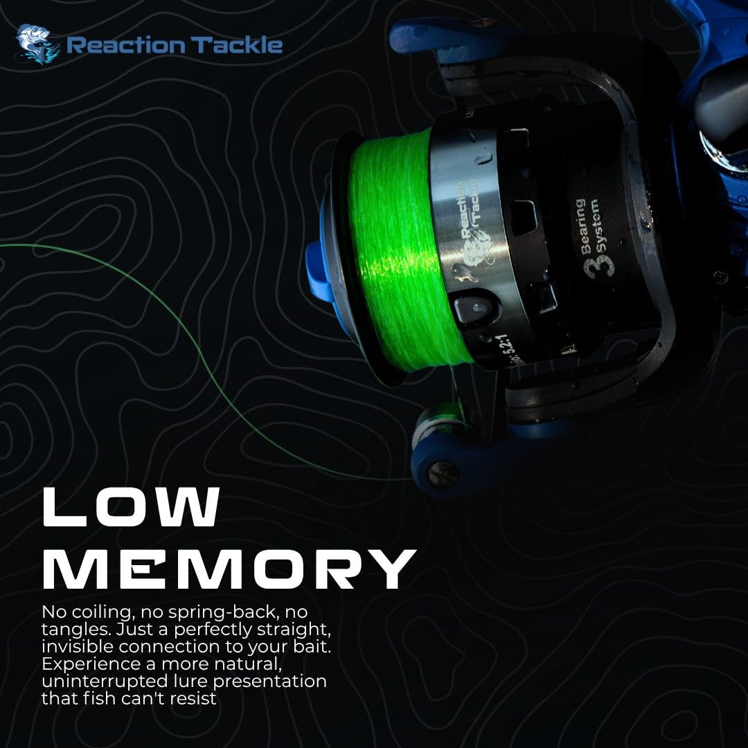 Reaction Tackle Monofilament Fishing Line - Premium Nylon Mono Line, Strong & Abrasion-Resistant, Low Memory for Smooth Long Casts - Freshwater & Saltwater - Hi Vis Orange | 17lb (1000 Yards)