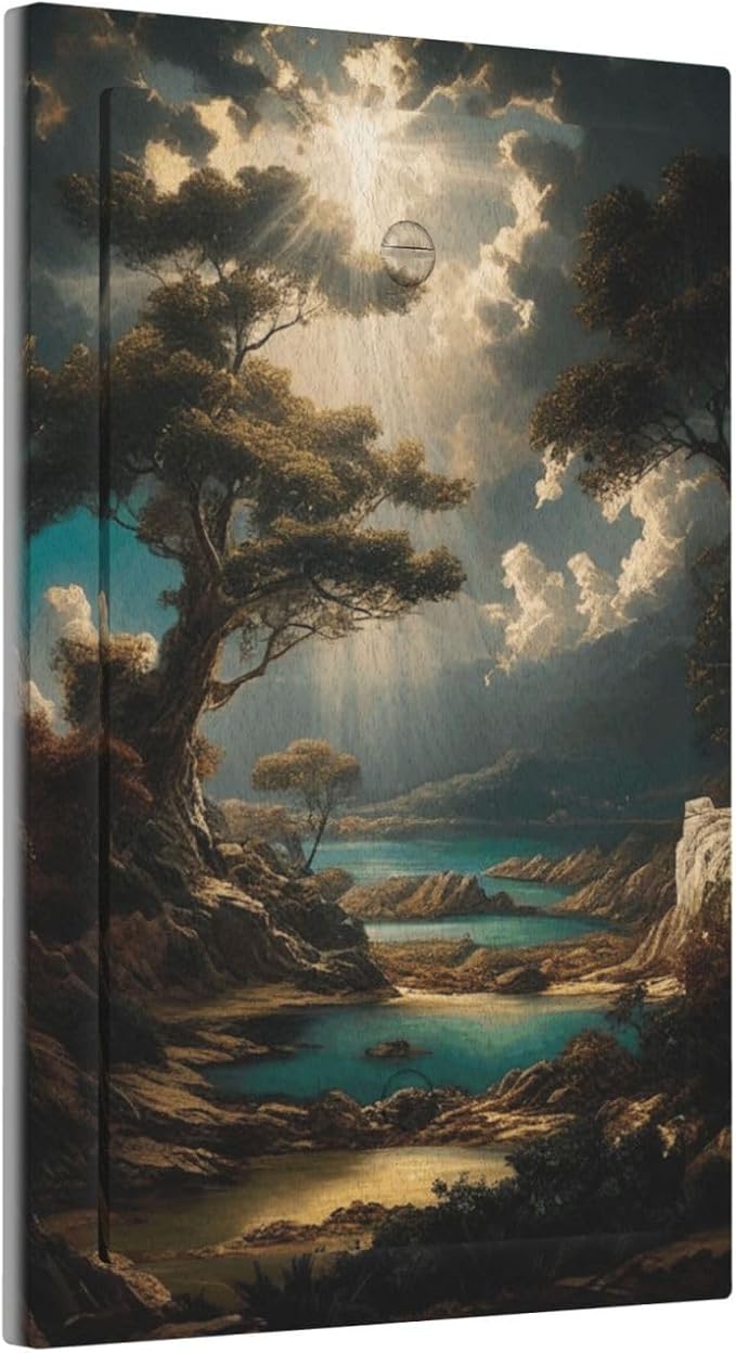 Decorative Art Light Switch Covers Sunburst Over the Wilderness 1 Gang No Device Blank Switchplate Electrical Faceplate for Home Decor