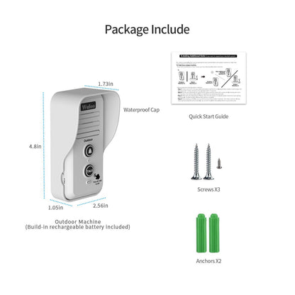 Wireless Intercom Doorbells for Home Classroom, Wuloo Waterproof Electronic Doorbell Chime with 2640 Feet Range 3 Volume Levels Rechargeable Battery (1&1-Black)