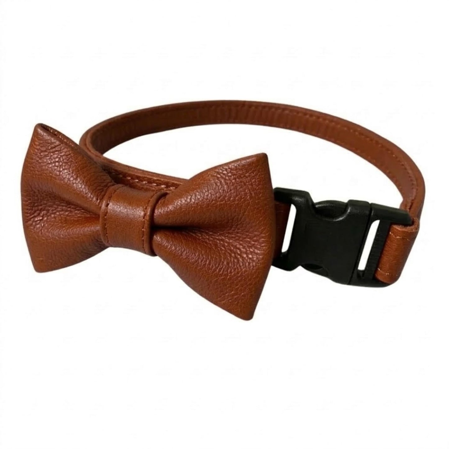 Handmade Genuine Lamb Leather Mens Bowtie Men - Skinny Solid Casual Business Wear Narrow Slim Bow Tie Party Wedding Gift (Espresso Brown, One Size)