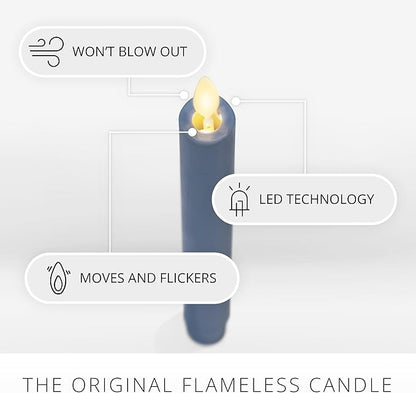 Luminara - Flameless Battery Operated Taper Candle - Spring Lake - Pack of 1-1x9.5 - LED Flickering Flame - Realistic Safe for Home Kids and Pets