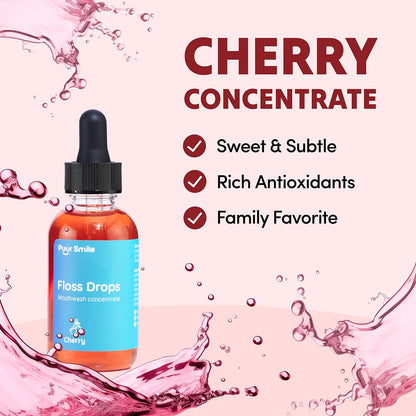 Concentrated Floss Drop Serum – 2oz Concentrated Mouth Wash to Use in Water Flosser | Natural Essentials Promotes Good Breath | Organic Spearmint Drop Supports Good Oral Health