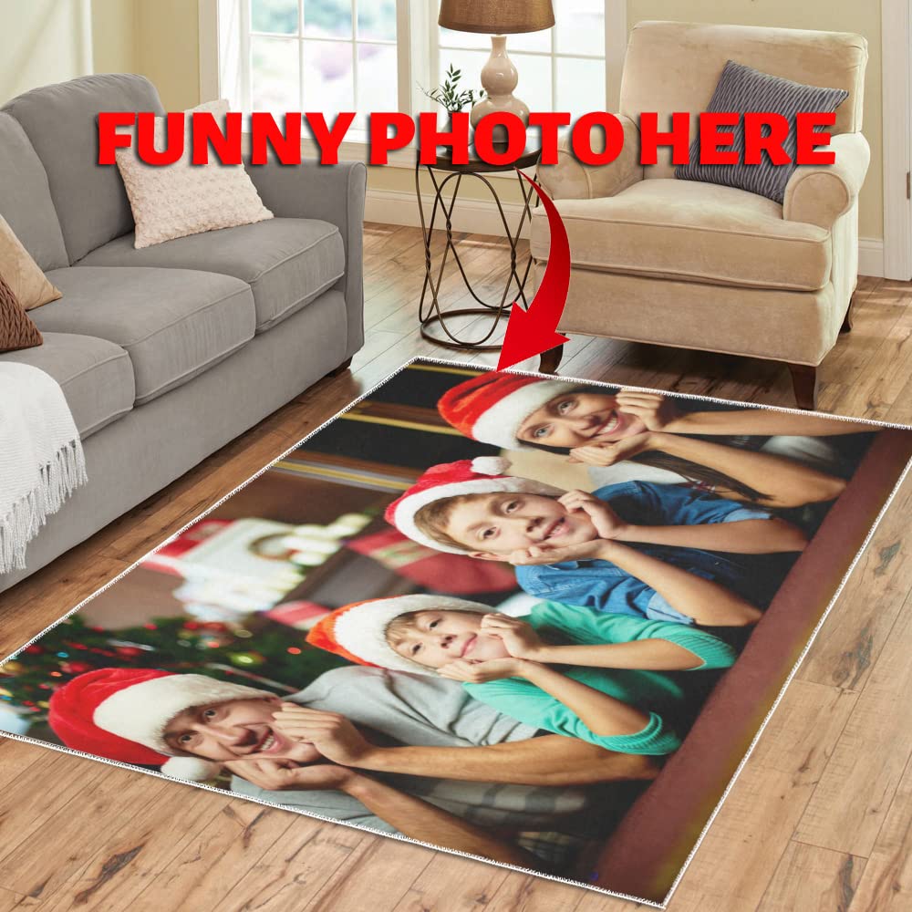 Made in USA-Floor Rugs Mat Custom Add Your Own Logo/Text/Photo Here Modern Carpet for Home Garden Office Decoration Area Rug(31x20inch, 84x60inch)