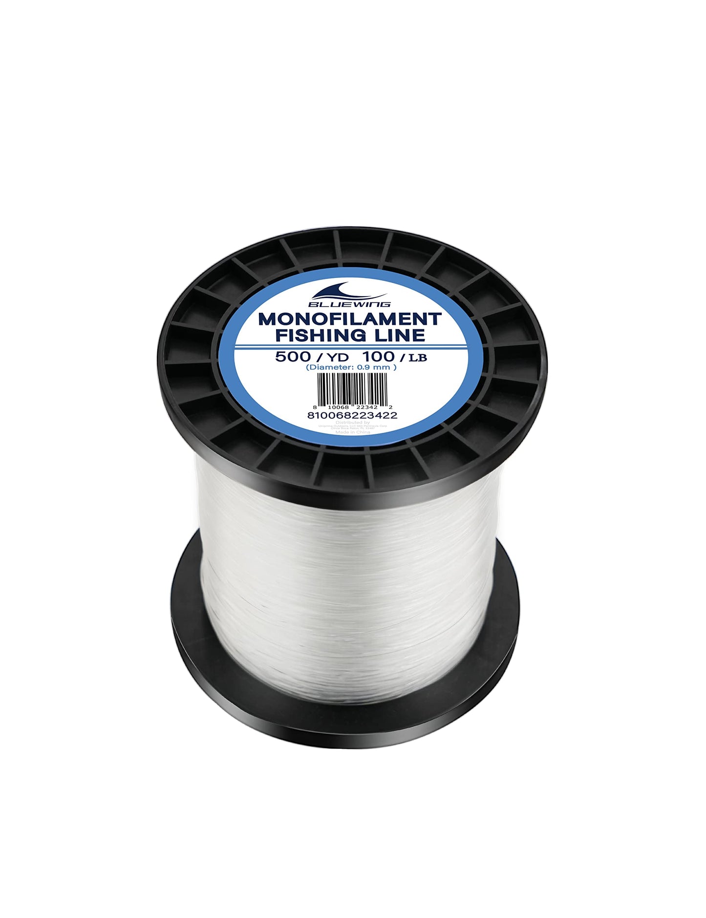 BLUEWING Monofilament Fishing Line Dia. 0.9mm 100 lbs 500 Yards Invisible Thin Diameter Mono Fish Wire String, Clear