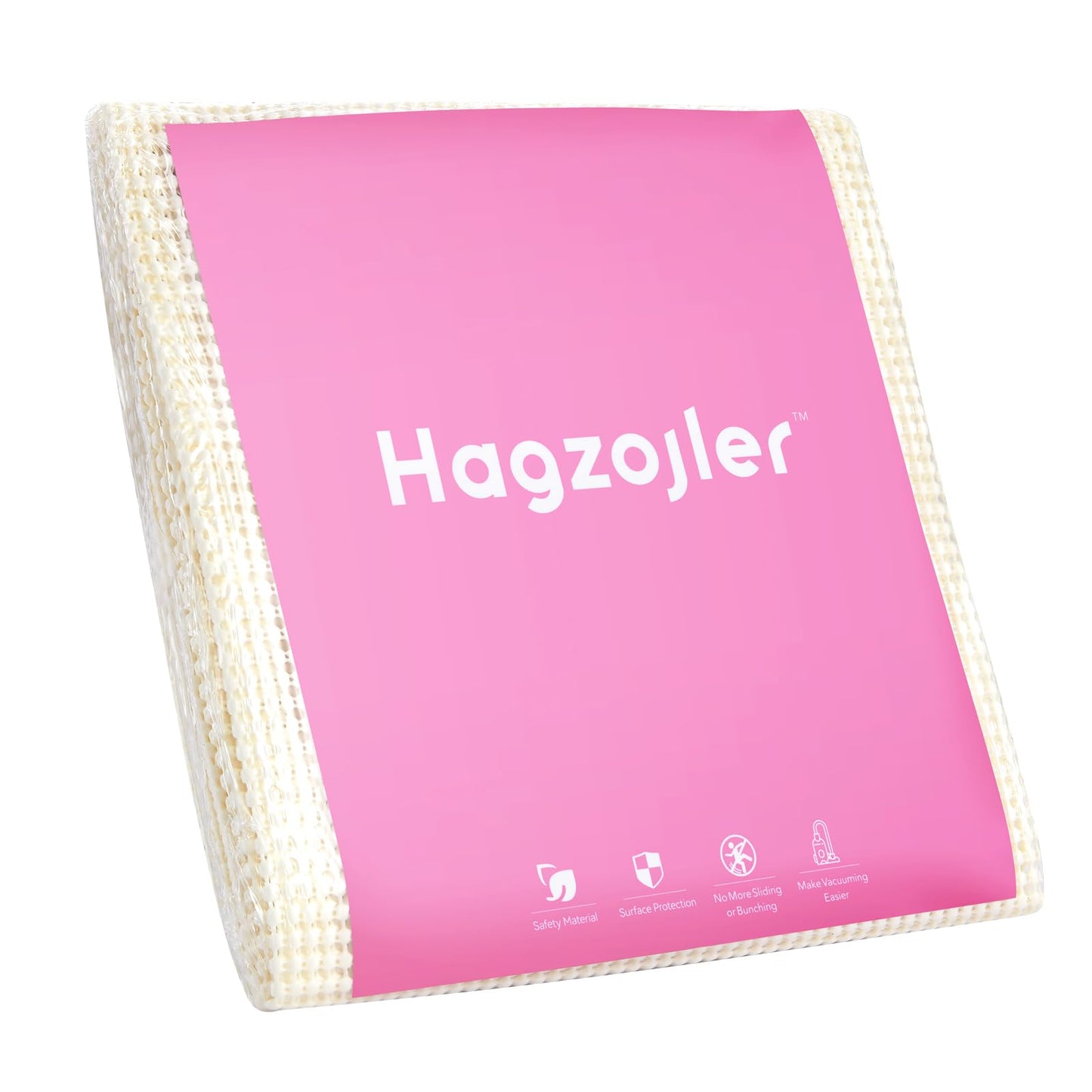Hagzojler Non Slip Rug Pads Premium PVC Prevents Carpet Slippage Large Size Rug pad Easy Cut-to-Size Perfectly Fits Wood Floors Ceramic Tiles and Smooth Surfaces (4'×6')