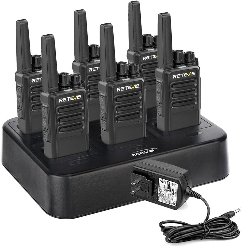 Retevis RT68 Walkie Talkies - Rechargeable Two-Way Radios 6 Pack | Heavy Duty, Long Range, Hands-Free for Adults
