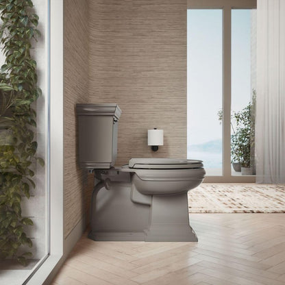KOHLER 4636-RL-K4 Cachet ReadyLatch Elongated Toilet Seat Slow Close, Soft Close Toilet Seat Quiet Lid, Contoured Grip-Tight Bumpers Installation Hardware, Apartment Essentials, Cashmere (Pack of 2)