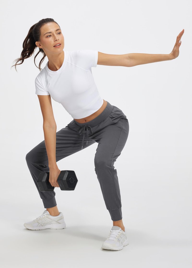 Libin Joggers for Women Petite/Regular/Tall Dance Sweatpants Athletic Workout Tapered Lounge Casual Teacher Pants for Running Yoga Cloths, Dark Grey L