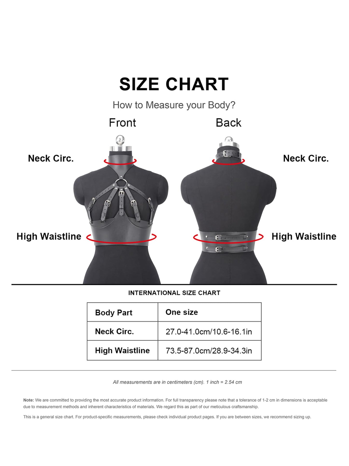 Adjustable PU Leather Chest Harness for Women, Alloy Buckle Body Strap with Multi-Strap Design, Gothic Punk Fashion Accessory for Festival, Rave, Cosplay, Clubwear(Fit Bust 28.9-34.3in) Black