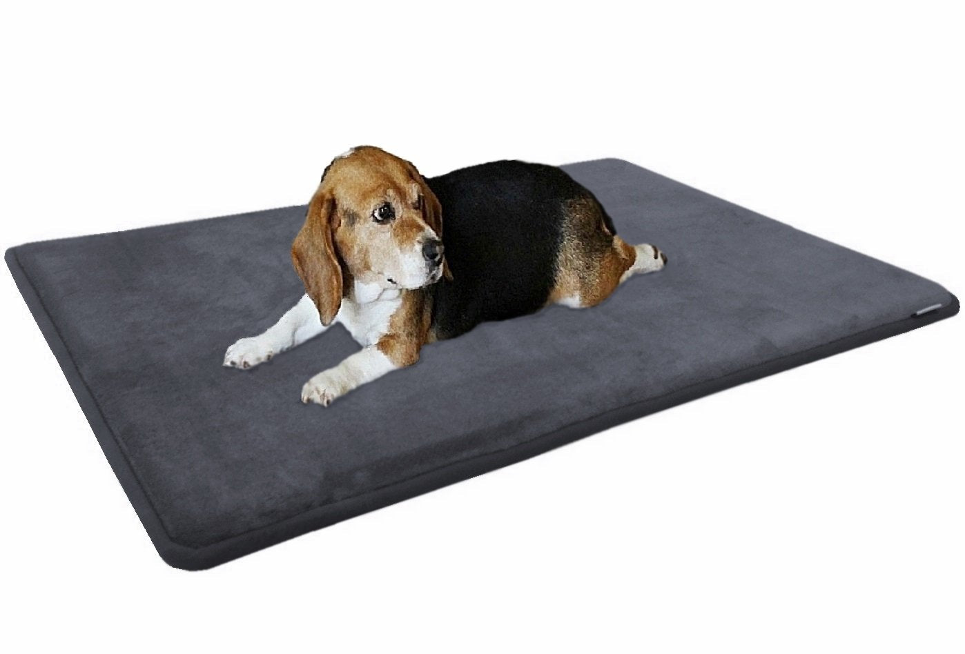Dogbed4less Luxury Extra Large Gel-Infused Memory Foam Dog Bed Mat Pillow Topper, Fit XL 48"X30" Crate, Waterproof Non Slip Bottom, Grey