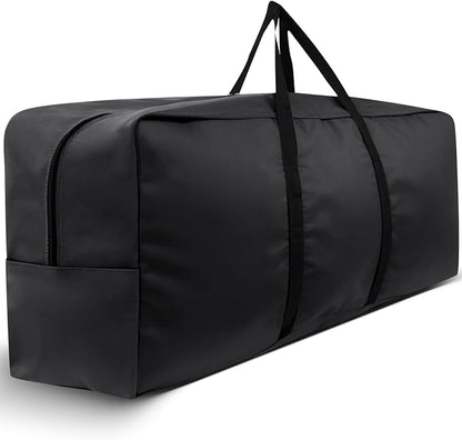 Cushion Storage Bag 420D Waterproof 68" Rectangular Outdoor Patio Cushion Storage Bags — Outdoor Cushion Storage Bag with Zipper and Handles Extra Large Storage Bags 68" L x 29" H x 20" W Black
