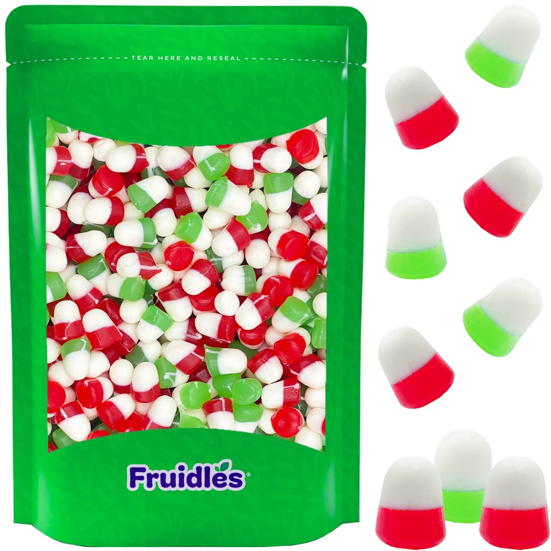 Fruidles Christmas JuJu Jelly Drops, Delicious Gummy Candy, Gluten-Free, Fun and Festive Holiday Snacking, Party Favor (1 Pound)