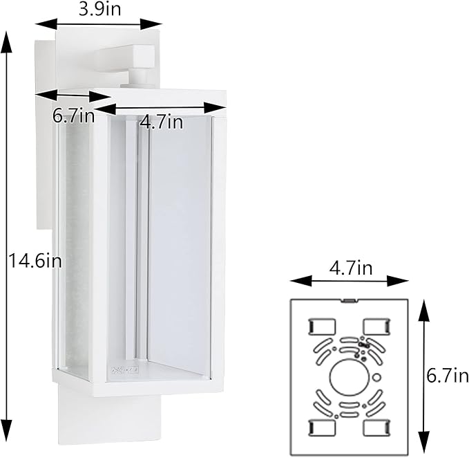 Modern Outdoor Light Fixtures Dusk to Dawn Outdoor Lighting 2 Pack,15" Exterior Wall Sconce, Porch Light, Garage Lights Wall Lamp, Waterproof Outdoor Lights for House,Garden, Front Door