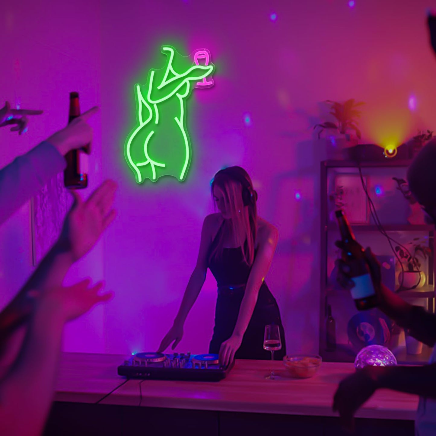 Ajoyferris Lady Back Neon Sign Dimmable LED Lady Sign Woman Neon Sign Sexy Lady Neon Signs for Bedroom Man Cave Bar Store Home Party Art Decor Gifts(16X11 inches,Blue)