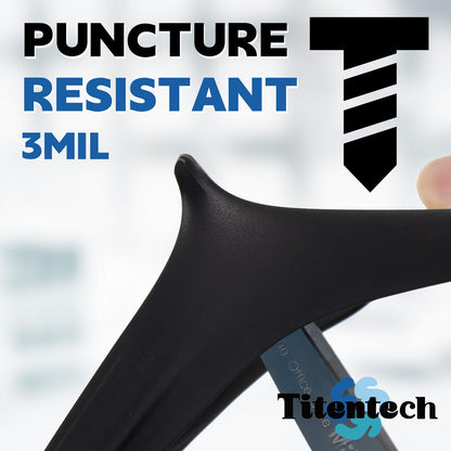 Titentech Disposable Nitrile Exam Gloves Black Cooking Gloves Disposable Food Safe 3mil 100PCS/BOX, Medium, Chemical Resistance, Salon Work, Tattoos