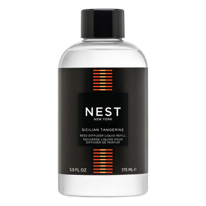NEST New York Reed Diffuser Liquid Refill, Sicilian Tangerine - 5.9 fl oz - Fragrance for Up to 90 Days - Flame Free