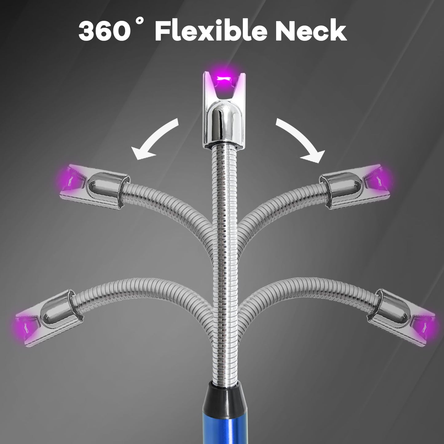 4 Pack Candle Lighter Electric Rechargeable Arc Windproof Lighters Flexible Neck Long Rotate 360 Plasma Lighter USB Flameless Lighters Candles Grill BBQ