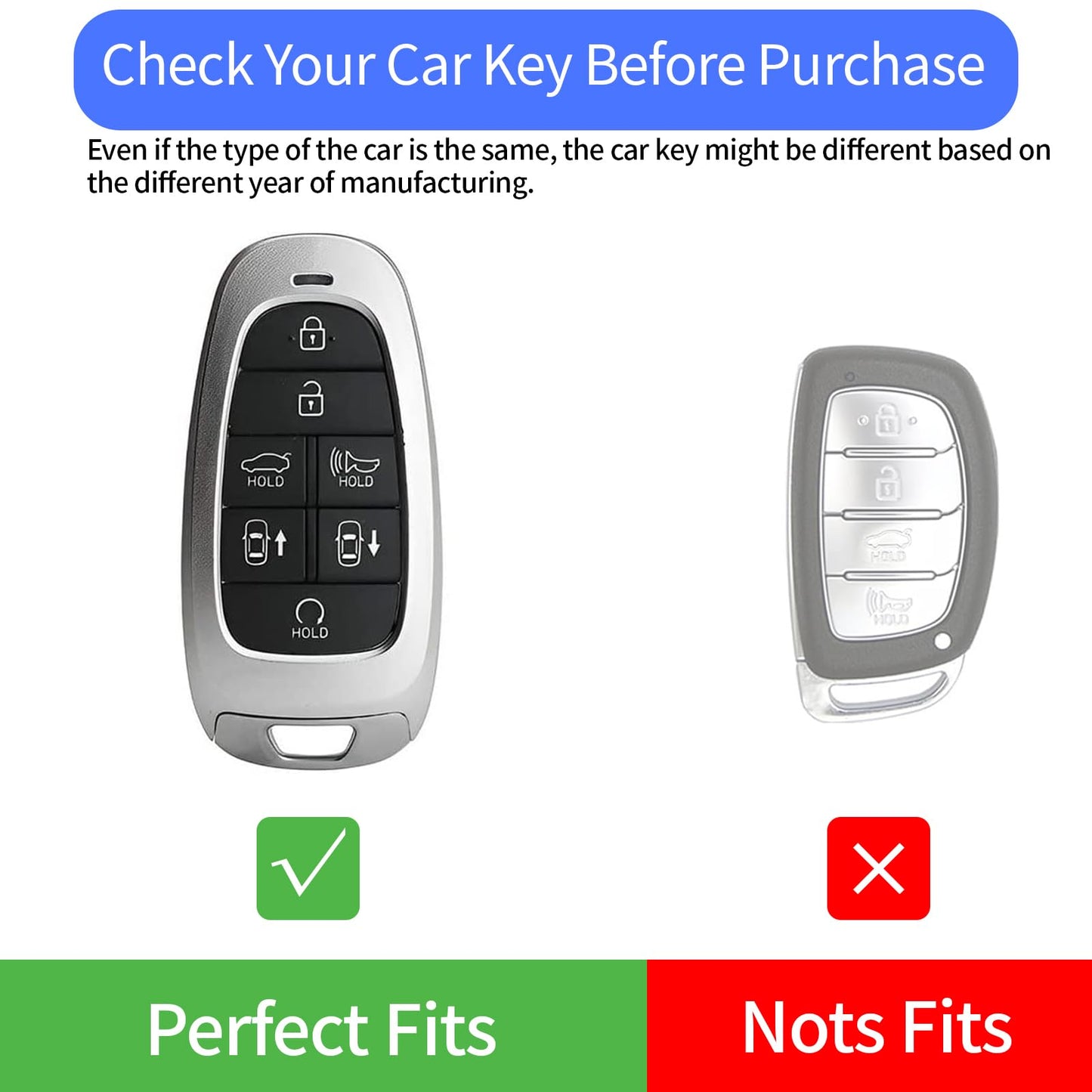 Eisgul for Hyundai Key Fob Cover with Leather Keychain Soft TPU Full Protection Key Case Shell Holder Compatible with 2024 2023 2022 2021 Sonata Santa fe Tucson Nexo Palisade 7 Button, B-Black