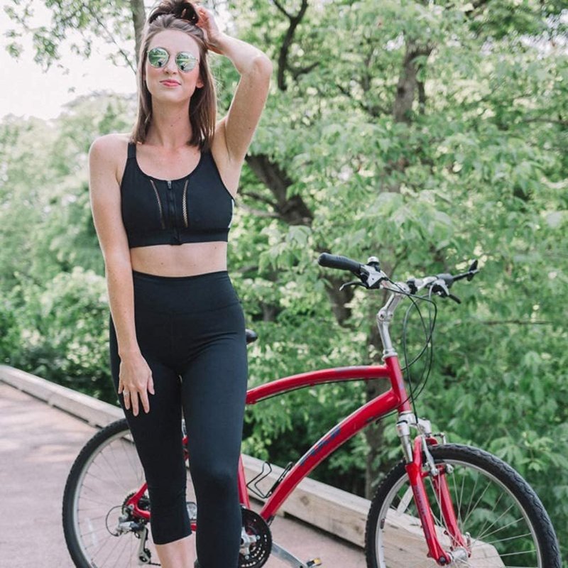 GAYHAY High Waisted Capri Leggings for Women - Soft Slim Yoga Pants for Running Cycling Workout Black